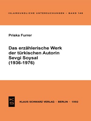 cover image of Das erzählerische Werk der türkischen Autorin Sevgi Soysal (1936-1976)